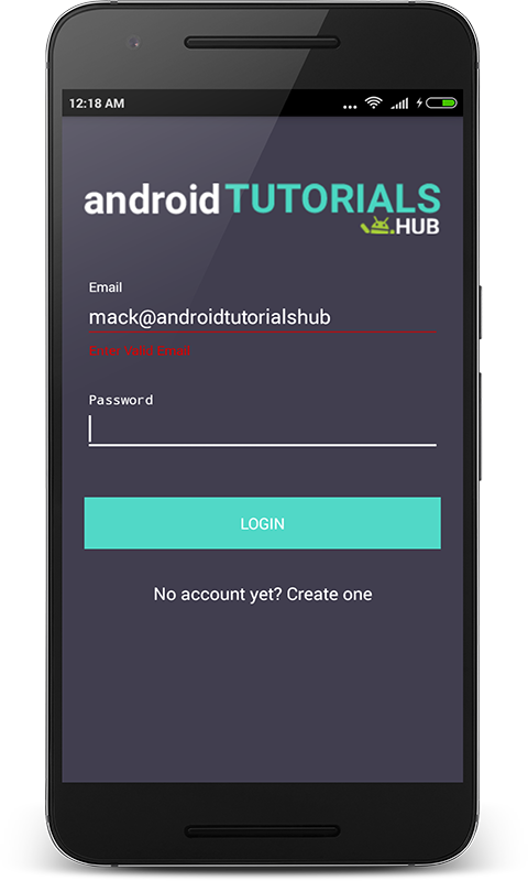 Login Screen with Input Validation
